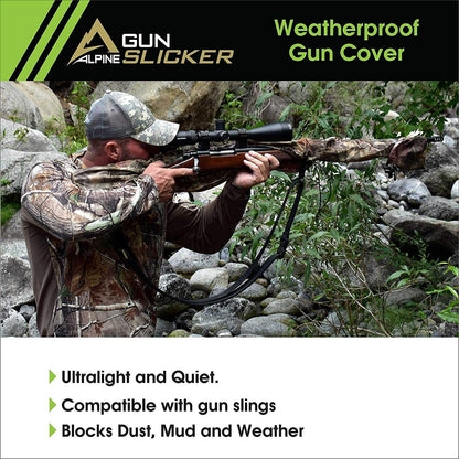 Alpine Gun Slicker Ultralight Weatherproof Gun Cover 38" - 56" Black GSXFD10-G10