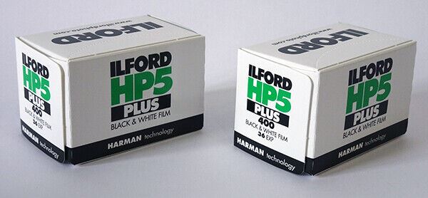 2 x Ilford HP5 Plus 400 asa Black & White 35mm Film 36 exposures (UK Stock) BNIB