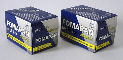 2 x Fomapan 100 iso 135mm Black & White Negative Film 135 36exp. (UK Stock) BNIB