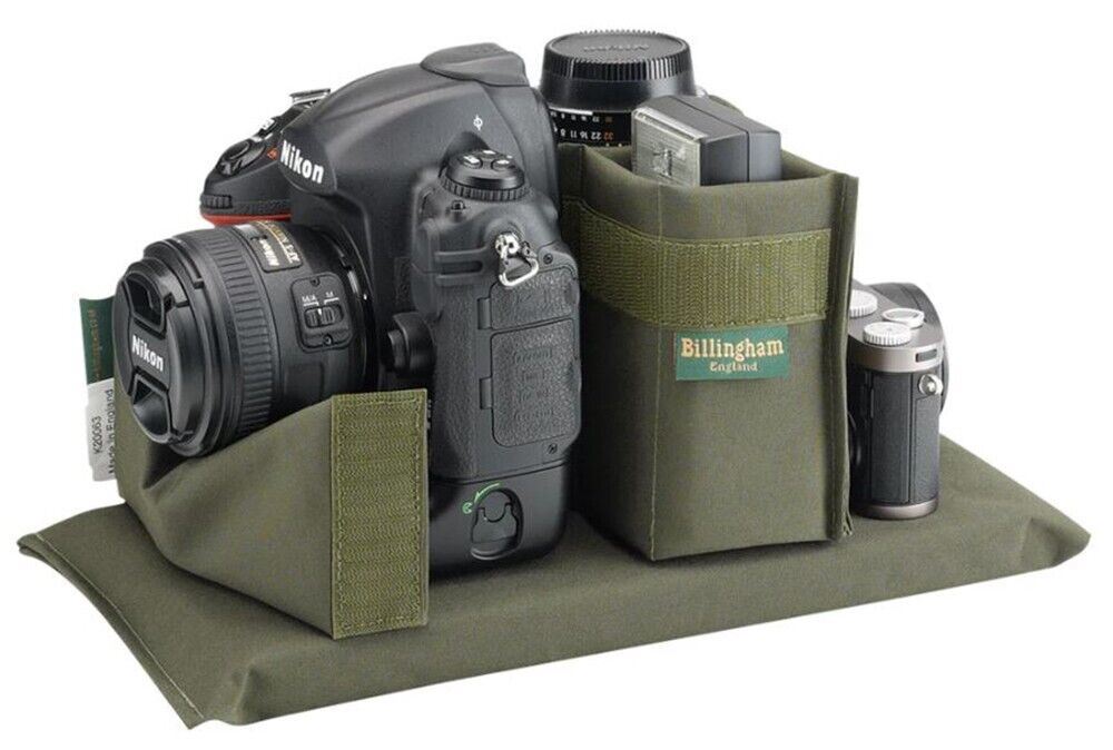 Billingham 225 Mk.II Camera DSLR Gadget Bag - Khaki with Tan Trim (UK Stock) NEW