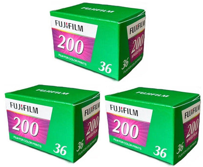 3 x Fuji Fujicolor Fujifilm 200 EC Film Pack 135 36 Exposures  THREE  (UK)  BNIB