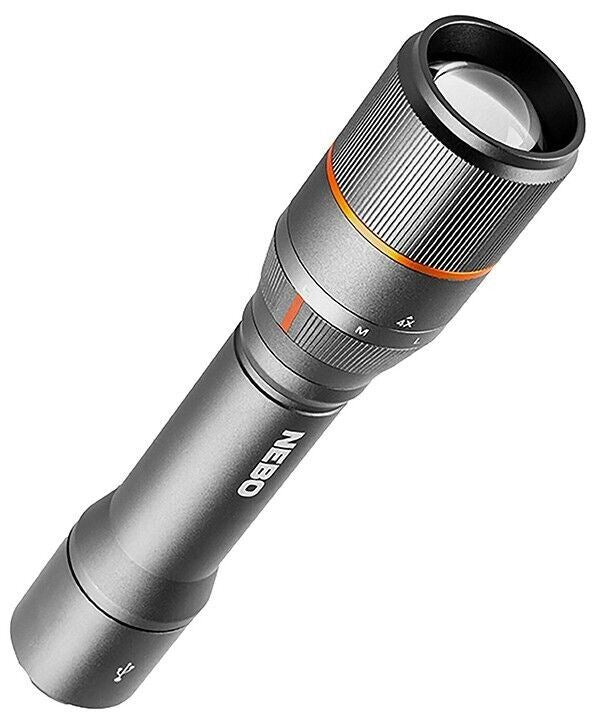 Nebo DAVINCI� 2000 Lumen Flashlight Waterproof rechargeable Torch + Power BankUK