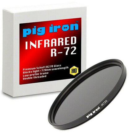 Pig Iron 49mm IR Infrared R-72 Filter Premium Schott Glass 720nm Optical Element