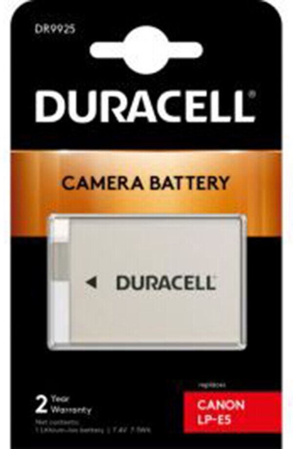 LP-E5 Li-ion Battery for Canon Digital Camera by DURACELL #DR9925 (UK Stock) NEW