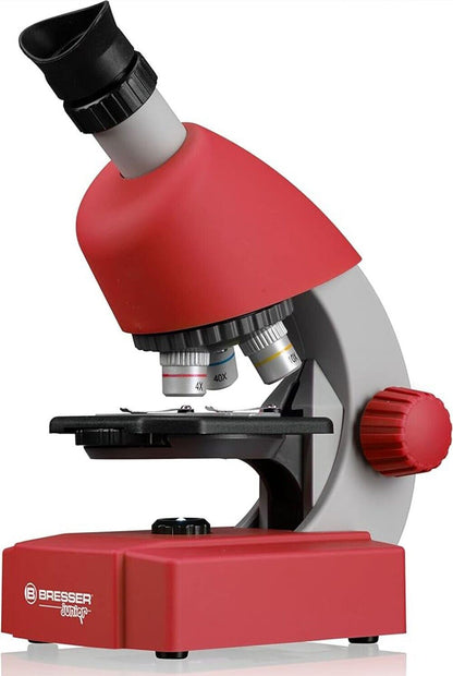 Bresser Junior 40x - 640x Microscope KIT in Red #8851300E8G000  (UK Stock)  BNIB