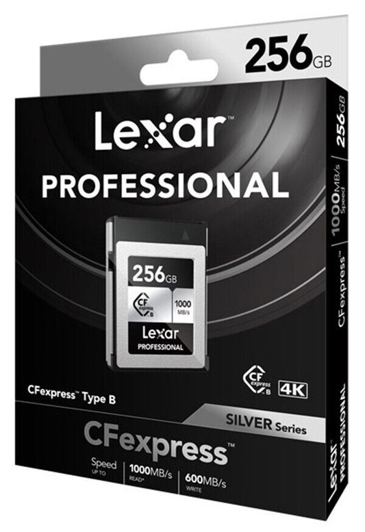 Lexar 256GB CFexpress TYPE B Professional 1000MB/s SILVER PRO memory card   (UK)