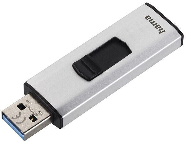 Hama 4Bizz 64Gb USB Flash Drive USB 3.0 70MB/s silver/black Memory Stick (UK)NEW