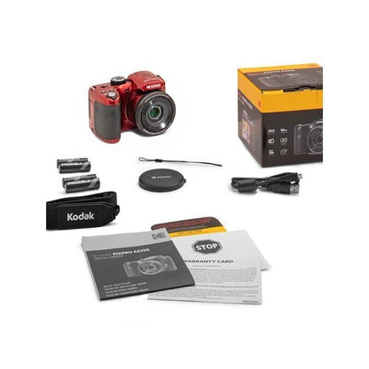 Kodak PIXPRO AZ255 Digital Camera Dark Red 16MP 25x Wide Zoom HD1080P (UK)  BNIB