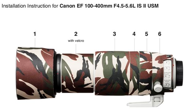 EasyCover Lens Oak Forest CAMO Cover for Canon EF 100-400mm f4.5-5.6 L IS II USM