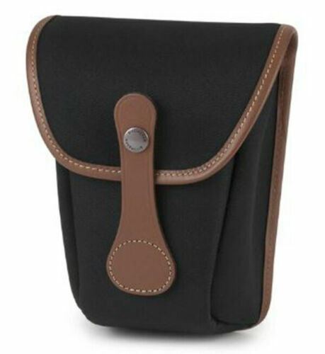 Billingham Avea 8 Compact End Pouch Pocket - Black Canvas + Tan Leather (UK) NEW