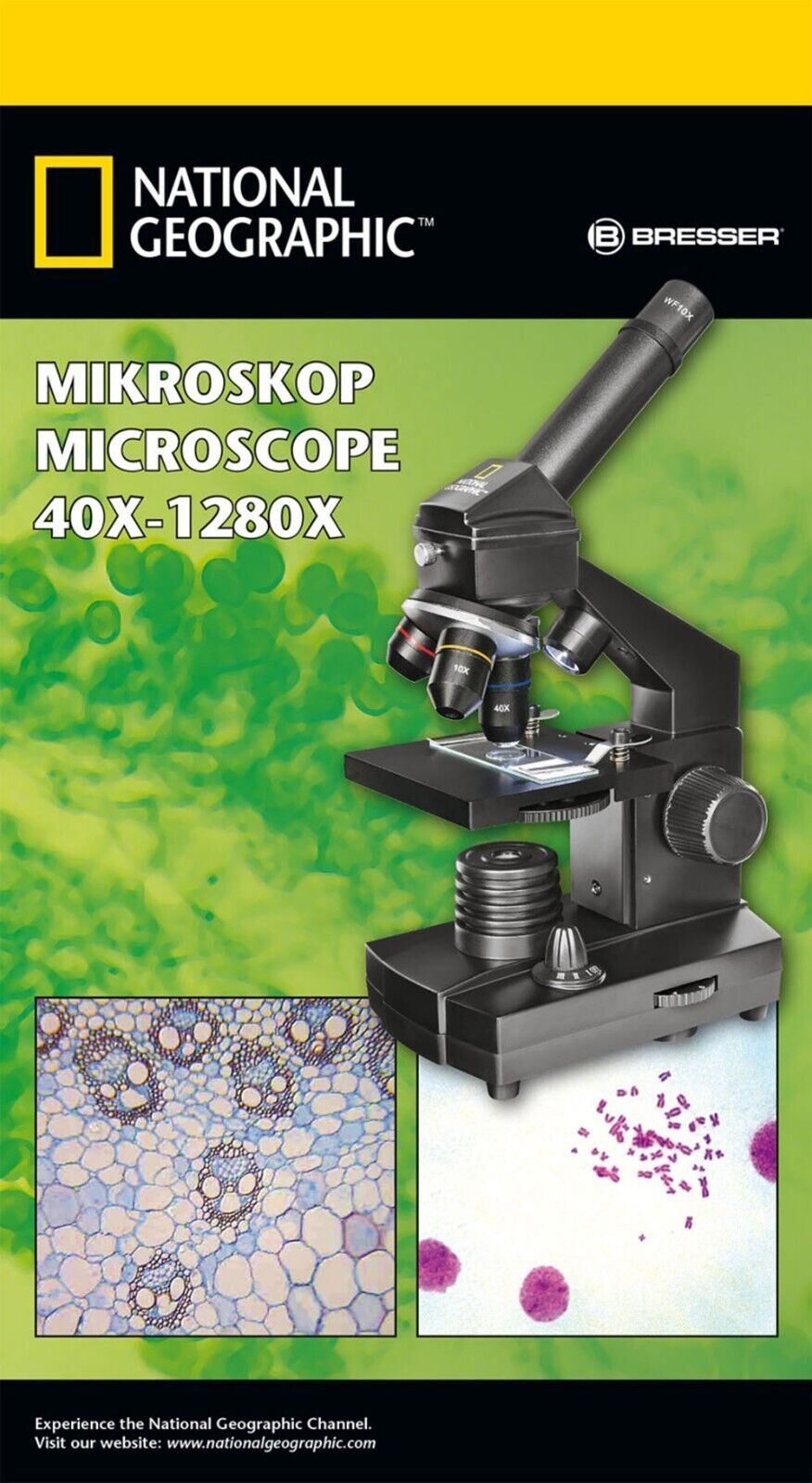 National Geographic Microscope 40x-1280x with Accessories Kit #9039000 BOX FADED