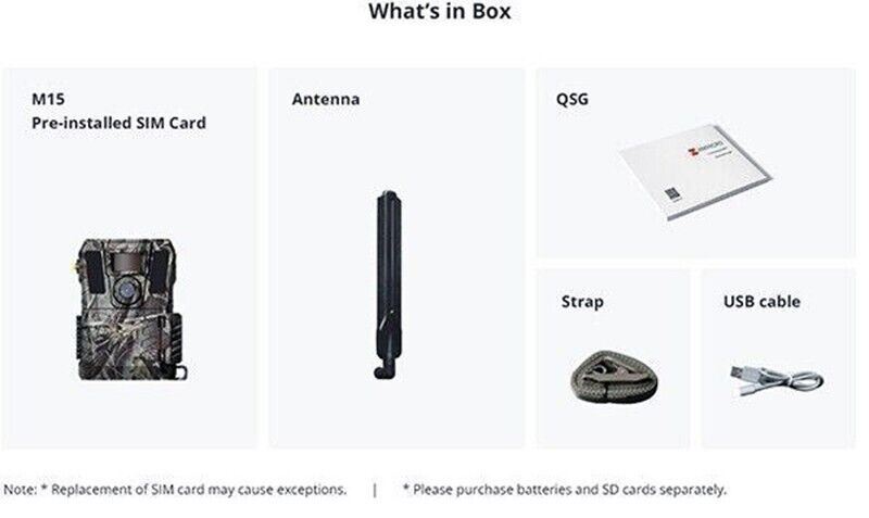 Hik Micro M15 Wildlife Trail Nature Camera 4G enabled Cellular SMS = Refurbished