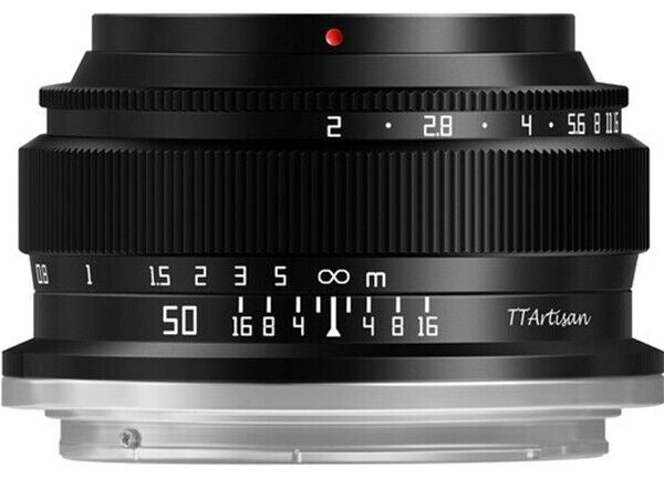 TTArtisan 50mm F2.0 Lens Full Frame Format Mount Sony FE Camera Black  (UK) BNIB