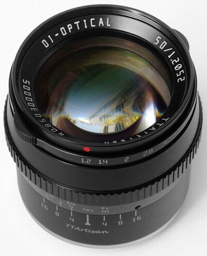 TTArtisan 50mm F1.2 Lens APS-C Format Fuji film X F Mount Camera Black (UK) BNIB