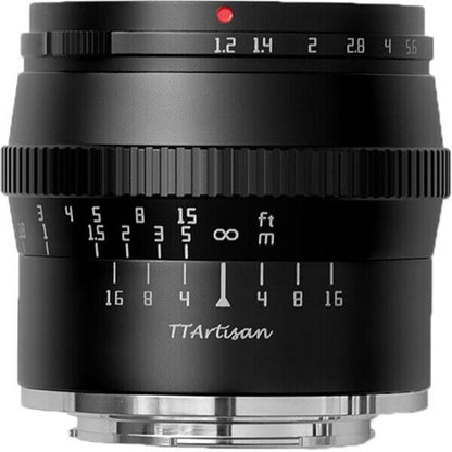 TTArtisan 50mm F1.2 Lens APS-C Format Fuji film X F Mount Camera Black (UK) BNIB