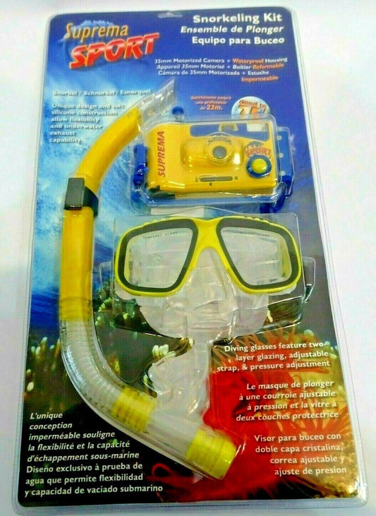 Suprema Sport 35mm Film Camera + Underwater Housing + Snorkel + Mask Lomography