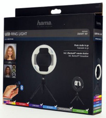 Hama SpotLight SMART 80 LED Ring Light Set KIT Compact Camera & Smartphone  (UK)