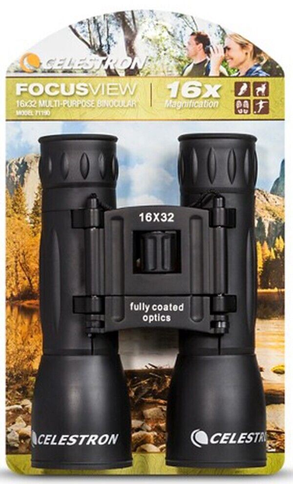 16 x 32 Roof Prism Compact Binocular Celestron Focus View #71190 (UK Stock) BNIB