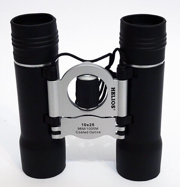 Helios Sport 10 x 25 Compact Roof Prism Binocular #30851 (UK Stock) BNIB Bargain