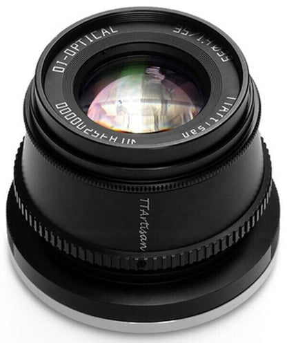 TTArtisan 35mm F1.4 Lens APS-C Format Fuji Film X Mount Camera Black (UK) 52.5mm