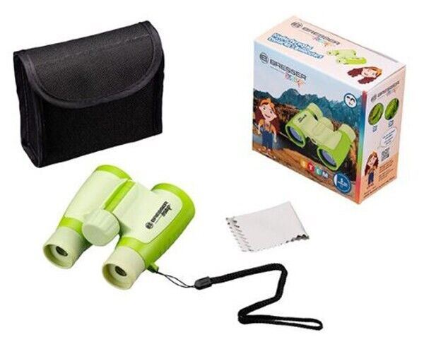 Bresser Junior 3 x 30 Childrens Binoculars Green/ Light Green #8880330 (UK) BNIB