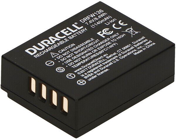 NP-W126 Battery for Fuji  X T, X-Pro 1,2 X-A,E X-H1  by DURACELL #DRFW126   (UK)