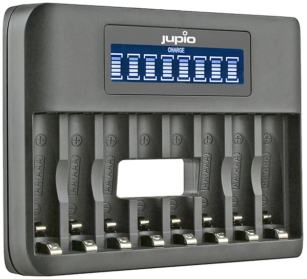 Jupio USB 8-slots Octo Battery Charger LCD 8 Way Charging Dock  (UK Stock)  BNIB