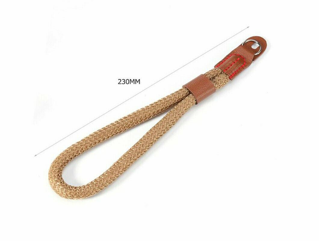 Rope style Wrist Strap for DSLR ILCE PRO Compact Camera in Tan (UK Stock) BNIP