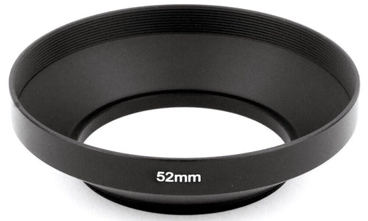 52mm Black Metal Wide Angle Screw in Lens Hood 52mm Thread Lens  (UK Stock) BNIP