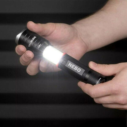 NEBO Tac Slyde Flashlight & C.O.B Lantern 12x Adjustable Zoom #NE6746 (UK)  BNIB