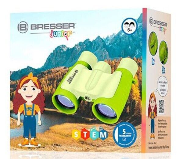 Bresser Junior 3 x 30 Childrens Binoculars Green/ Light Green #8880330 (UK) BNIB