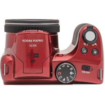 Kodak PIXPRO AZ255 Digital Camera Dark Red 16MP 25x Wide Zoom HD1080P (UK)  BNIB