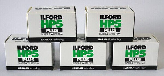 5 x Ilford HP5 Plus 400 asa Black & White 35mm Film 36 exposures (UK Stock) BNIB