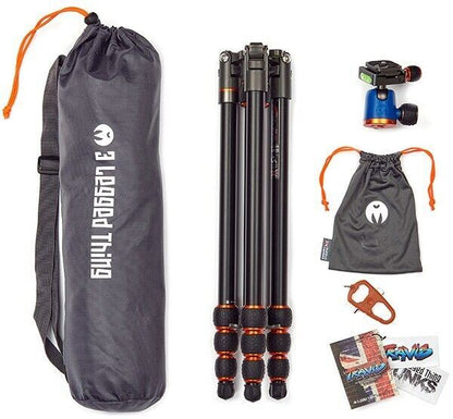 3 Legged Thing Punks Travis Magnesium Alloy Compact Travel Tripod  Blue & Orange