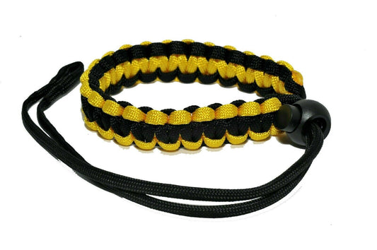 KOOD Paracord Camera Wrist Braided Camera Strap in Black & Yellow #ACSPWSYB (UK)