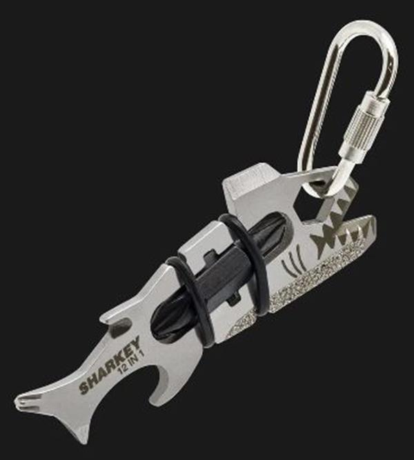 True Utility Sharkey Bite Sized 12-in-1 Pocket Multi Tool Key Ring #TU214 (UK Stock) BNIP