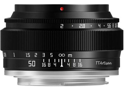 TTArtisan 50mm F2.0 Lens APS-C Format Mount for Fuji X Camera in Black (UK) BNIB