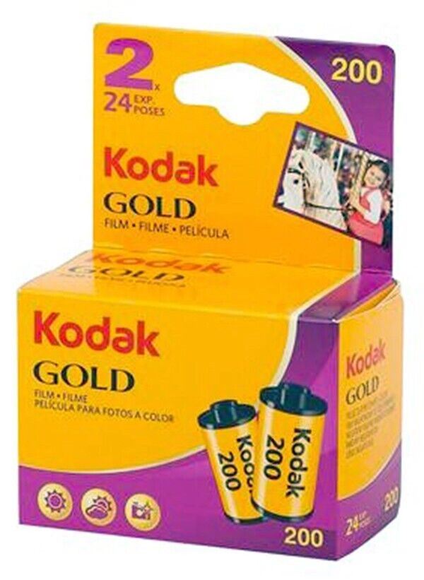 Kodak GOLD 200 Film 135mm 35mm (24 Exp.) Twin Pack - 2 Pack (UK Stock) Double Pk