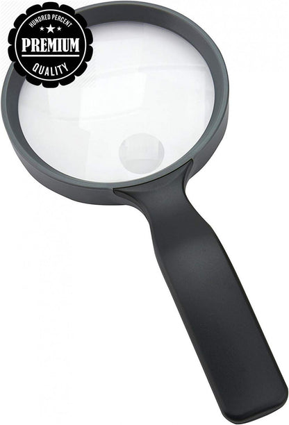 Carson HandHeld Compact 2x Magnifier with 3.5x Spot Lens 4.3" Lens (UK Stock)