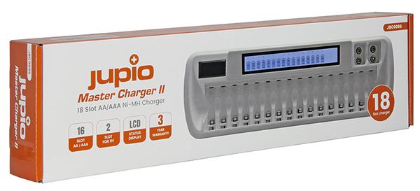 Jupio Master Charger II 16x AA / AAA 16 Way Charging Dock + 2 x 9V (UK Stock) NE