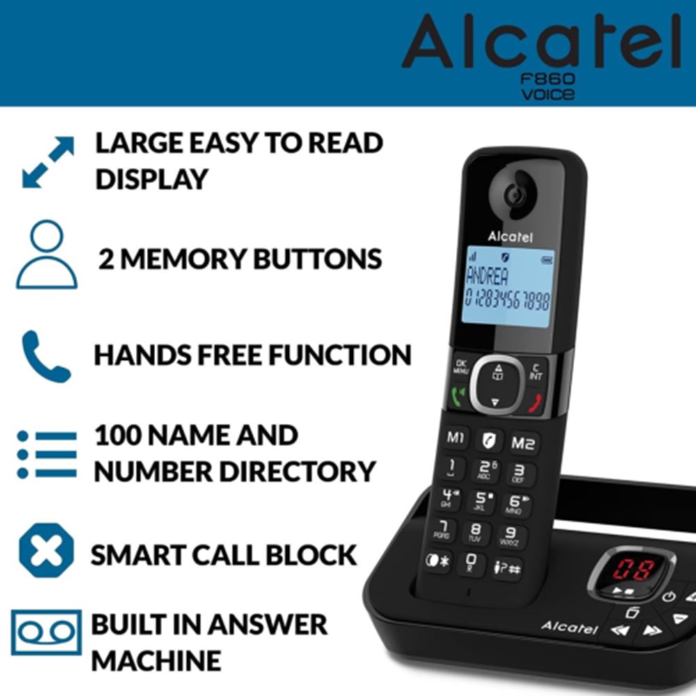 Alcatel F860 Trio Home Telephone House Office Landline Triple Answerphone   (UK)