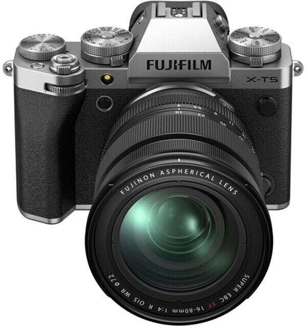 Fuji Fujifilm X-T5 + 16-80mm Lens 40.2MP Mirrorless Digital Camera in Silver  UK