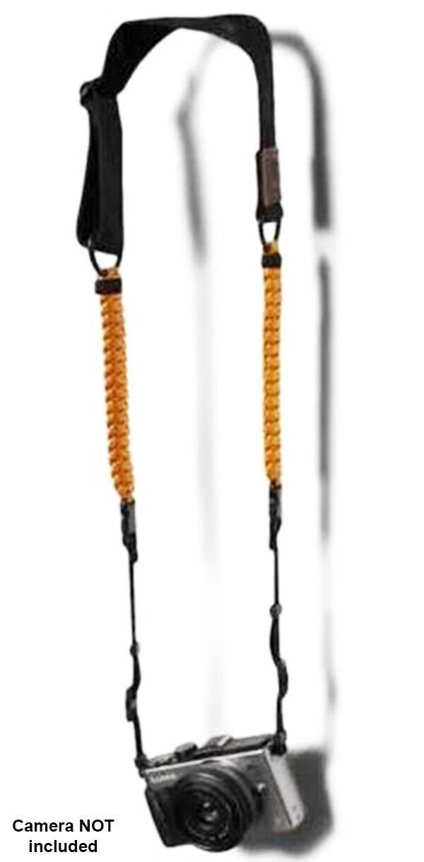 Langly Paracord +Webbing Camera Strap in Black & Bootstrap Yellow LANSSBOOTSTRAP