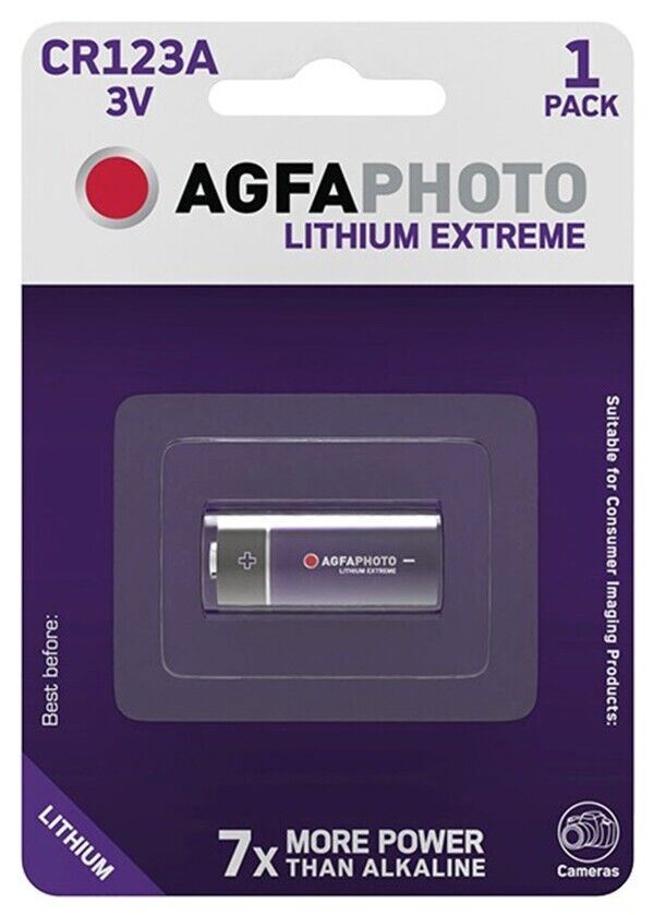 Agfa CR123a Lithium 3v Battery for Cameras #006056  (UK Stock)  BNIP Super Fresh