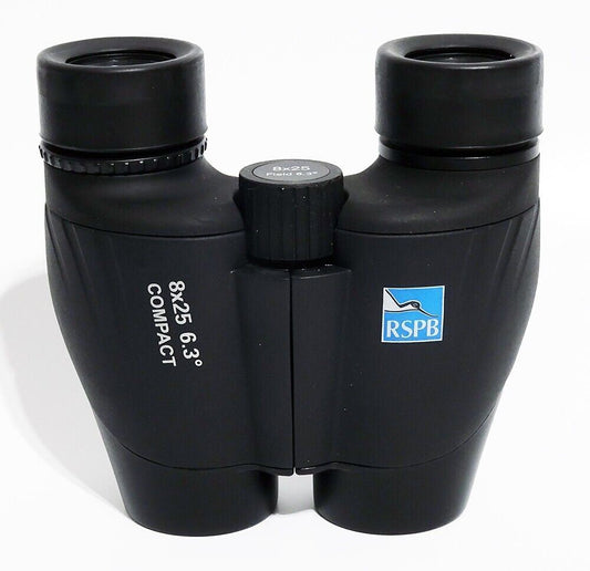 RSPB 8 x 25 Compact Porro Prism Binoculars in Black (UK Stock) BNIB Royal Societ