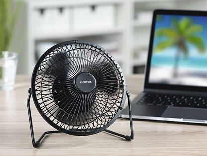 Hama Metal USB Desk Table Fan 15 cm (6")  XL, 2 Speed Levels #12160   (UK)  BNIB