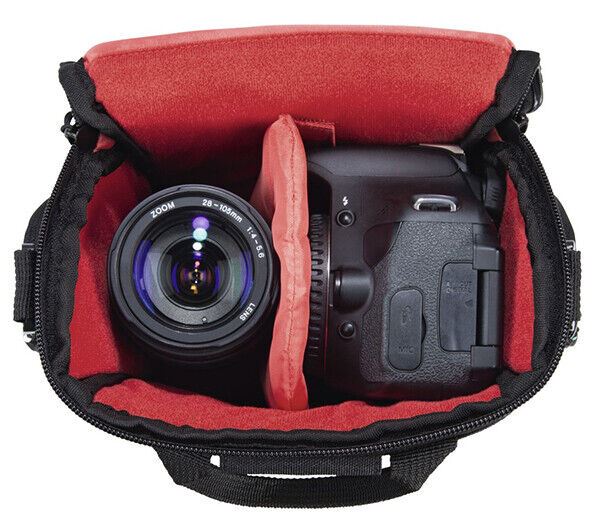 Hama Zambia 110 DSLR ILCE Bridge Camera Case in Grey/Black/Red #139885 (UK) BNIP