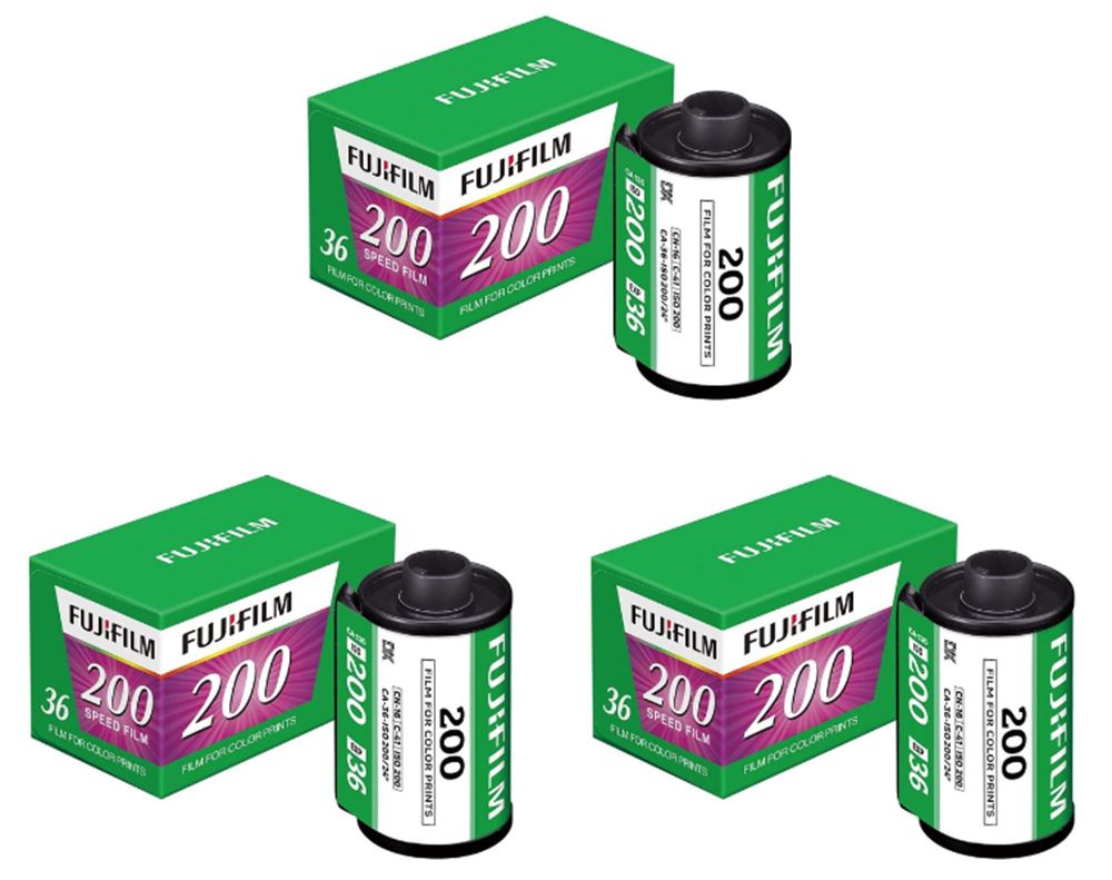 3 x Fuji Fujicolor Fujifilm 200 EC Film Pack 135 36 Exposures  THREE  (UK)  BNIB