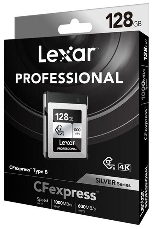 Lexar 128GB CFexpress TYPE B Professional 1000MB/s SILVER PRO memory card   (UK)