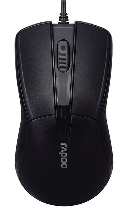 Rapoo N1162 Optical Wired USB 3 Button Mouse in Black  #180851  (UK Stock)  BNIP